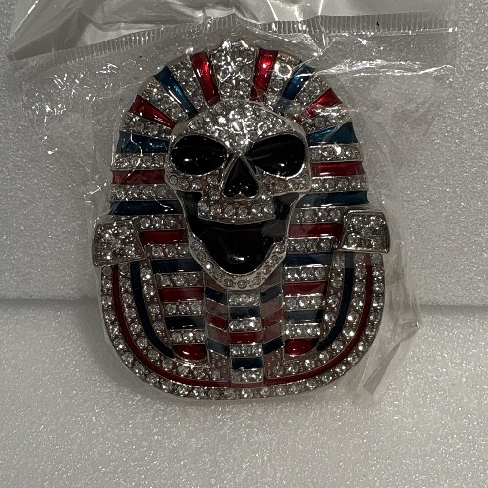 Men&rsquo;s Fashion Silver Finish Skull Pirate Hip Hop Buckle For Belt