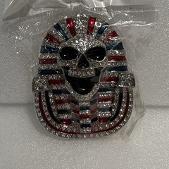 Men&rsquo;s Fashion Silver Finish Skull Pirate Hip Hop Buckle For Belt