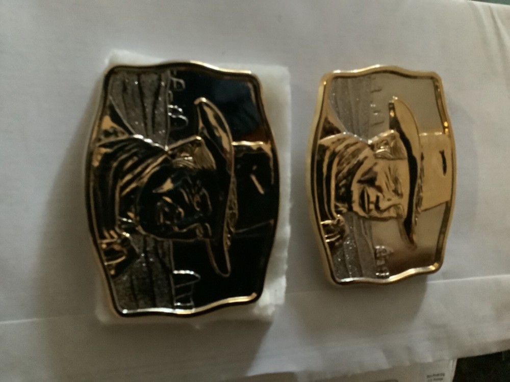 John Wayne Belt Buckle, solid brass, 1985 The Olde New England Mint, Endre Szabo