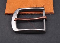 38mm Sturdy Solid Heavy Stainless Steel Leathercraft Heel Bar Jeans Belt Buckle