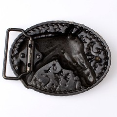 Bronze Horse Men&rsquo;s Belt Buckle Western Cowboy Native American (HRS-01)