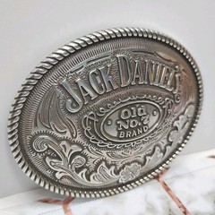 2005 JACK DANIELS OLD NO 7 BELT BUCKLE – HEAVY – 4&Prime; X 3&Prime; – Excellent Condition!