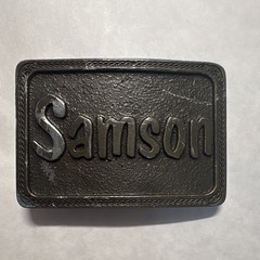 Lot of 2 Men’s Western Metal Belt Buckles Samson Rectangular Fits 1.5 in
