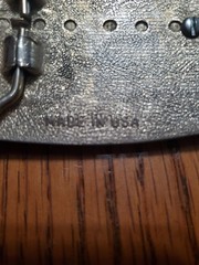VTG. Freemasons, Masonic, Shriners and Scottish Rite Belt Silver Buckle USA