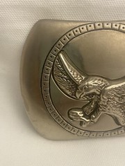 Vintage Bald Eagle Belt Buckle Brass Classico Italia A132 Cowboy Western