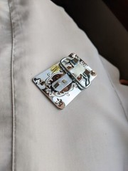 Nice Silver and Gold Tone « Bronco » Belt Buckle Made in Hong Kong