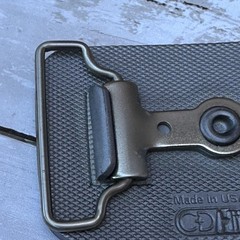 Ameralloy Steel Belt Buckle Mens Gray Metal Logo Promotional Souvenir Made USA