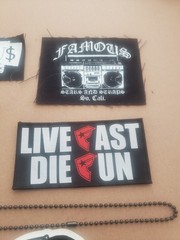 NEW Famous Stars & Straps BELT BUCKLE Patches KEYCHAIN Dog Tag STICKERS fsas LOT