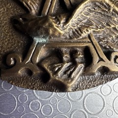 Vtg 1970s Anheuser Busch Brass Belt Buckle P-168 Budweiser Beer Eagle Cowboy Men
