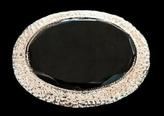 Oval Black Glass Classy Sexy 3D Woman Cool Belt Buckle