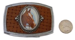 HORSE FACE METAL BELT BUCKLE