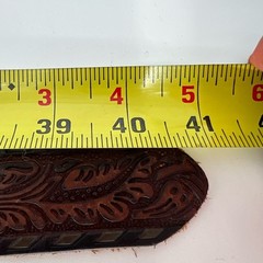 Ariat Embossed Leather Tooled Buckle Belt – Western Dark Brown