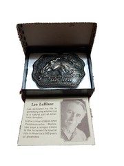 RARE 1776 1976 Lee LeBlanc Belt Buckle SHELL OIL BICENTENNIAL HORSE GALLOPING LE
