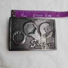 Vintage Snap On Tools Belt Buckle Rectangle 3.5in By 2.25in Made USA Wrenches