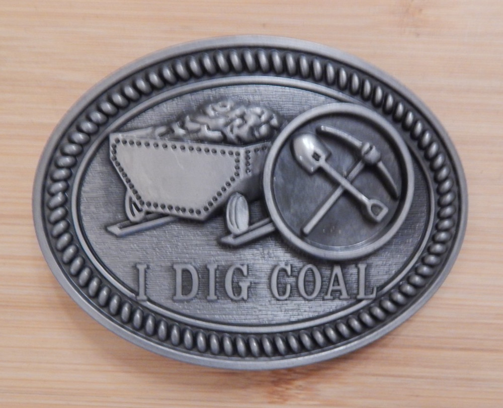 ⛏ NEW!! Coal Miners I DIG COAL Tradesman Occupational Belt Buckle