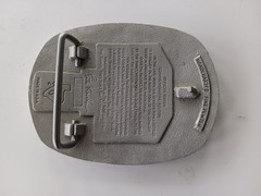 Vintage Kershaw Officer Ranch Fine Pewter Belt Buckle Made In USA # 11882
