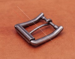 Silver Metal Heel Bar Roller End Bar Single Prong Pin Jeans Belt Buckle 40mm Men