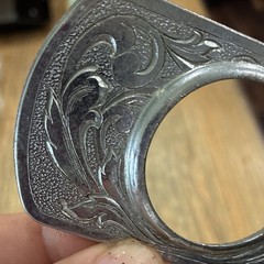 Men&rsquo;s Western Silver Tone Floral Engraved Metal Frame Belt Buckle Fits 1.5&Prime;
