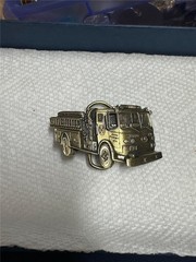 Vintage Fire Truck Belt Buckle 1981 by The Great American Buckle Co