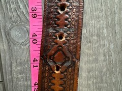 1978 Raintree Bass Fish Belt Buckle USA Leather Belt Brass Bronze Father Day 42