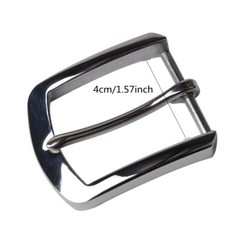 2Pcs Heavy Duty Single Prong Belt Buckle Replacement Pin Buckle Fits 4cm