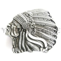American Indian Chief Head Western Indian Metal Fashion Belt Buckle