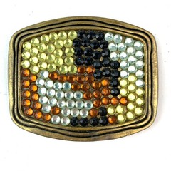 Vintage DIY Handmade Sequin Belt Buckle