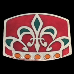 Quebec Patriots Fleur D&rsquo;Lys Lily Flower Metal Belt Buckle Buckles
