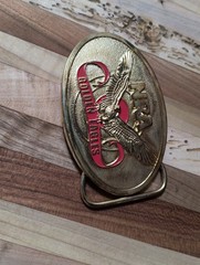 NRA Golden Eagles Belt Buckle With Original Box