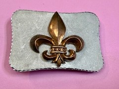Fleur De Lis Centerpiece Saints Symbol Conner Custom Jewelry Artisan Belt Buckle