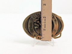 Heritage Mint Illinois 1818 State Seal Gold Brass Belt Buckle 3.25&Prime; x 2.25&Prime; Vtg