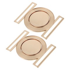 2 Pcs Metal Decorative Buttons Waist Buckle Belt Accessory Women&rsquo;s Boy Buckles