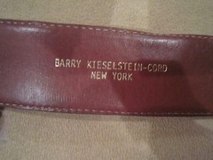CLASSIC!! RARE!! KIESELSTEIN STERLING BELT BUCKLE AND BROWN LIZARD BELT SIZE 1