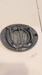 BevBuckle America USA Flag Patriotic Oval Belt Buckle Pewter Tone Made In USA