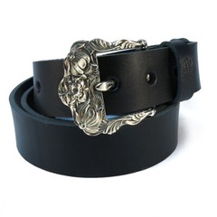 German silver belt buckle « Buds », Petrykivka belt buckle, Pin type belt buckle