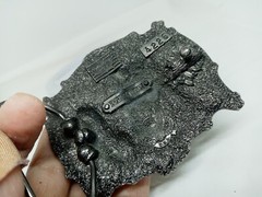 Vtg. Great American Products Pewter 3 Wolves Belt Buckle. Intricate. Heavy