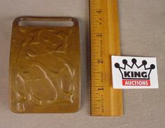 Vintage Men&rsquo;s Metal Belt Buckle 1970&rsquo;s Oden Solid Bronze Abstract Art Design