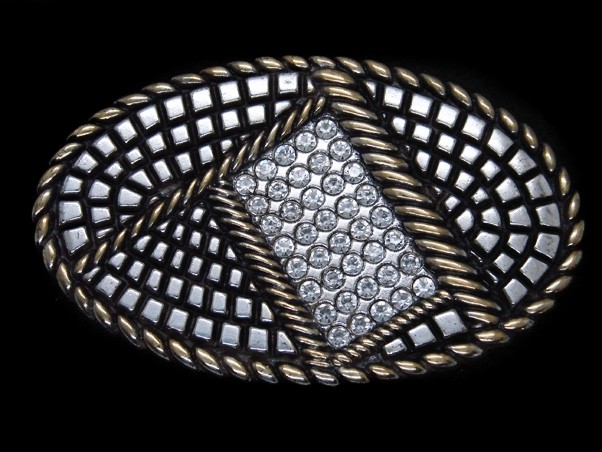 TG05161 VERY COOL **ABSRACT** CRYSTAL INSERTS ART FASHION BELT BUCKLE