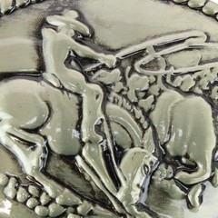 Wrangler Men&rsquo;s Roping Cowboy Belt Buckle Antique Brass Finish