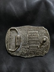Vintage Levi Strauss & Co Original Riveted Belt Buckle NICE Two Horse Brand