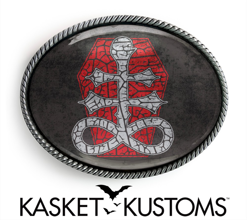 Leviathan Cross Belt Buckle – Satanic Lucifer Symbol Handmade Buckle – 820