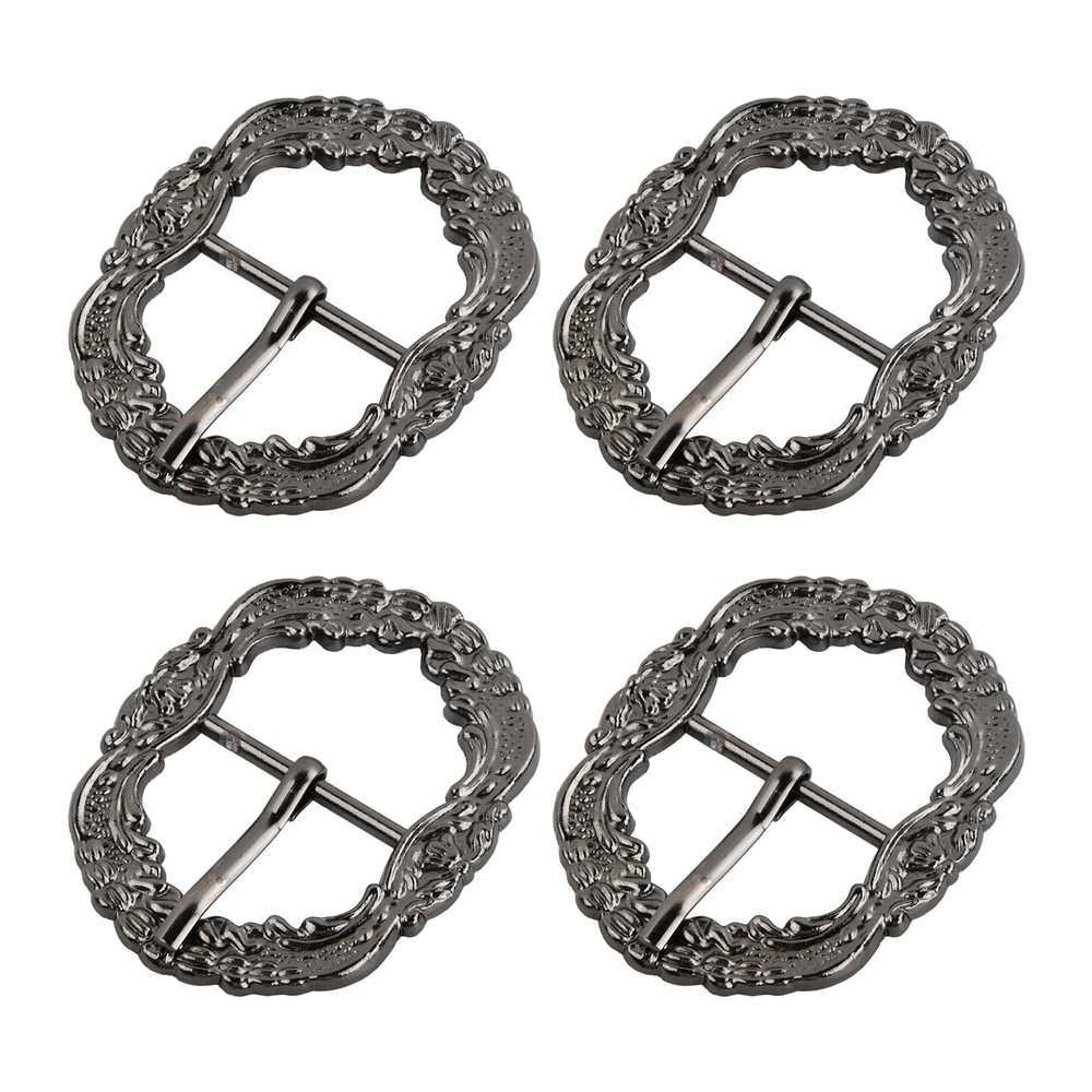 4 Piece Costume Belt Buckles Set for Men Women, Diameter 30mm Retr…