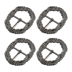 4 Piece Costume Belt Buckles Set for Men Women, Diameter 30mm Retr…