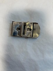 Belt Buckle Clamp-Clip USN Vanguard Silver Tone Made in USA US Military