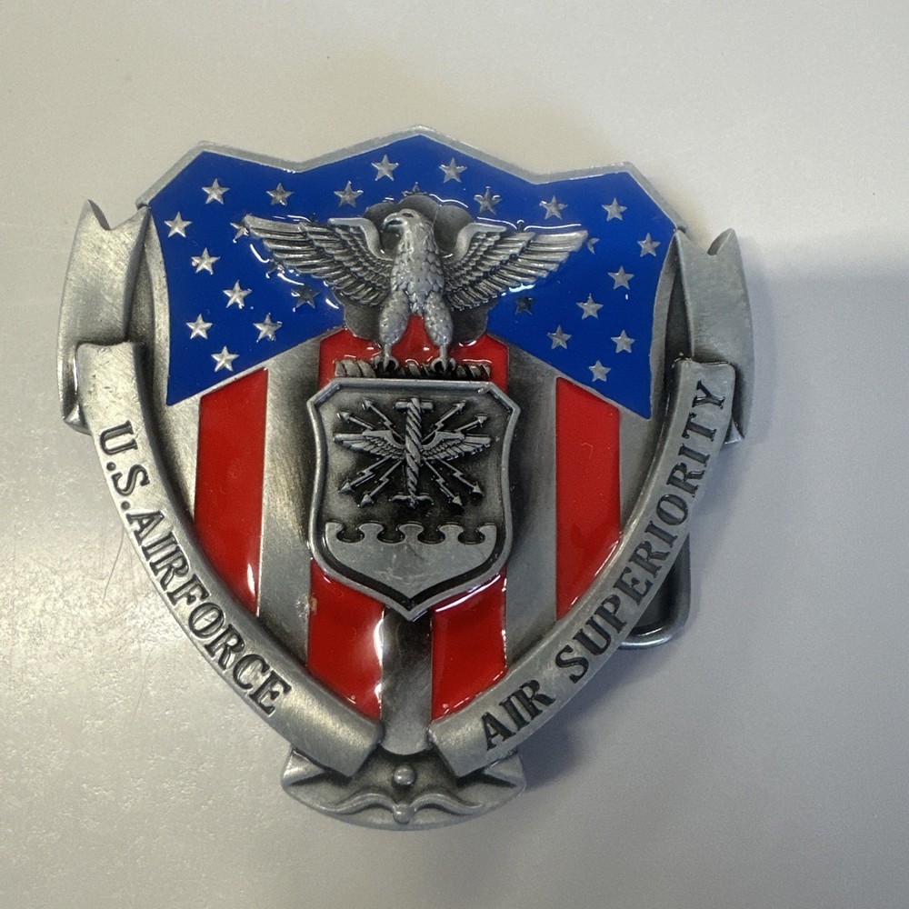 USAF U.S. Airforce Military w/ Color Belt Buckle