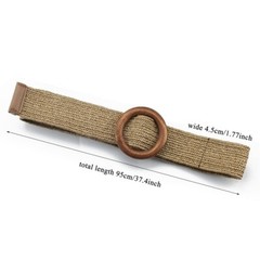 Ceinture de taille tressée en bois pour femme | Style Boho, Vintage, boucle