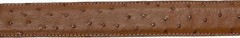 Genuine Exotic Full Quill Ostrich Skin Western Belt with Removable Buckle-Cognac