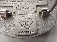 Vintage Kershaw Officer Ranch Fine Pewter Belt Buckle Made In USA # 11882