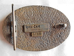 CRUDE 1981 SPEC-CAST Brass Belt Buckle #5789 Fits 1.75&Prime; Belt