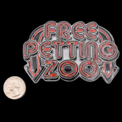 Free Petting Zoo Innuendo Sex Joke Belt Buckle